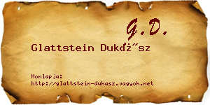 Glattstein Dukász névjegykártya
